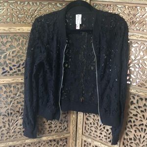 🔥 Medium Ransom lace zip up sweater cardigan top jacket
